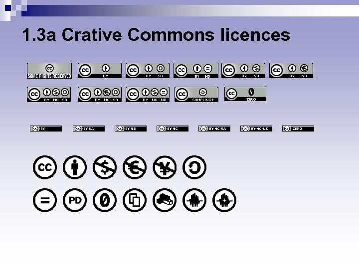 1. 3 a Crative Commons licences 