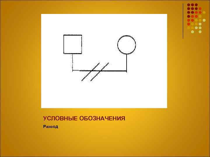 УСЛОВНЫЕ ОБОЗНАЧЕНИЯ Развод 