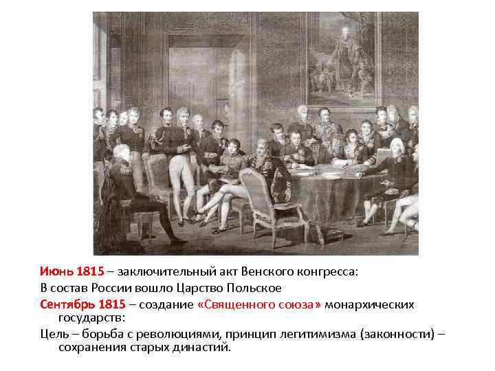 Заключительный акт венского. Заключительный акт Венского конгресса. Венский конгресс при Александре 1.