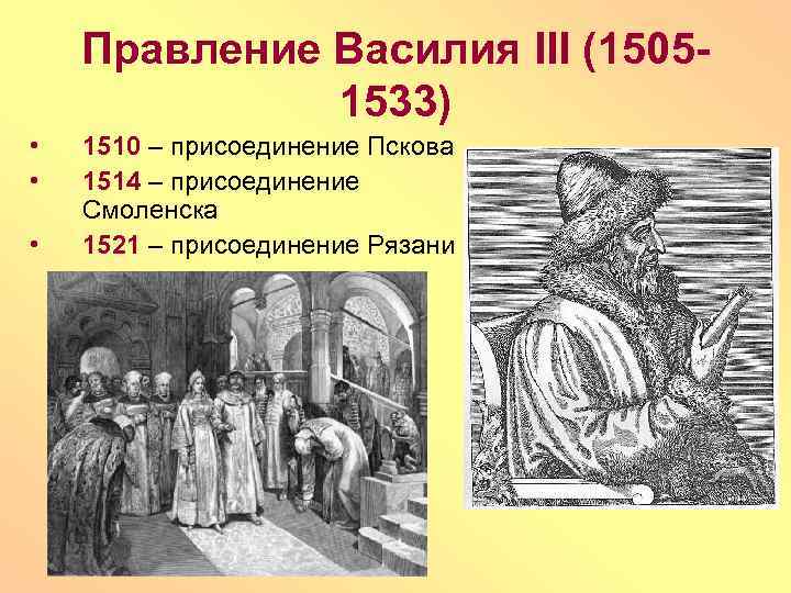 Правление василия iii