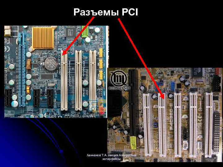 Разъемы PCI Ханнанов Т. А. лекция Аппаратные интерфейсы 