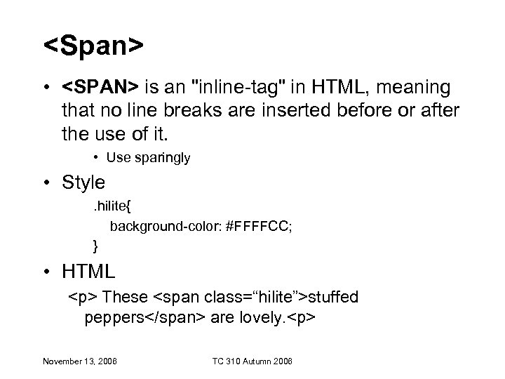 <Span> • <SPAN> is an 