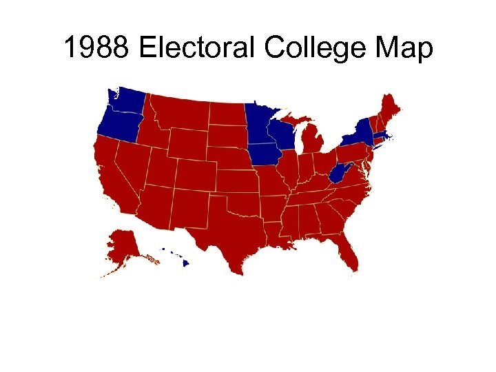 1988 Electoral College Map 