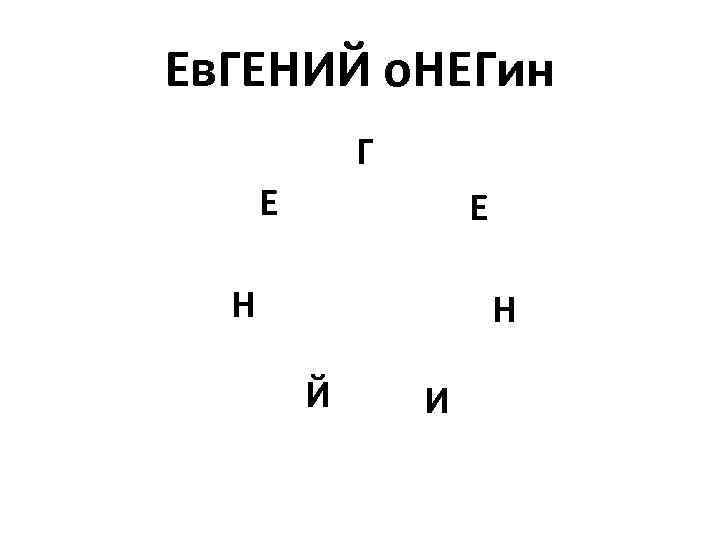 Ев. ГЕНИЙ о. НЕГин Г Е Е Н Н Й И 