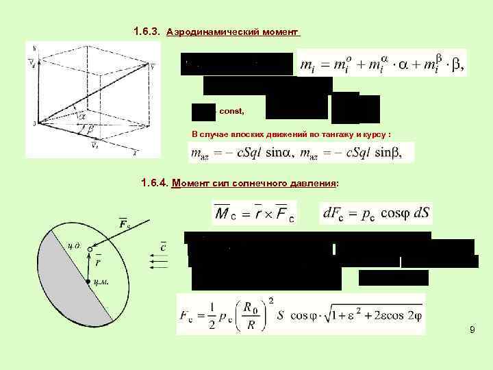 1. 6. 3. Аэродинамический момент – const, В случае плоских движений по тангажу и