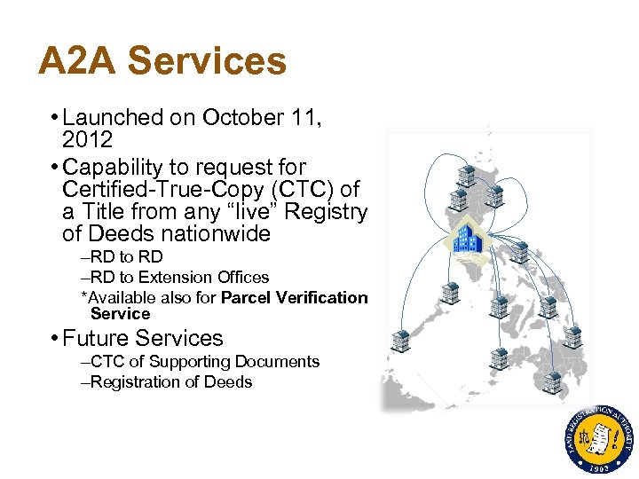 A 2 A Services • Launched on October 11, 2012 • Capability to request