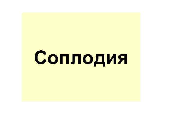 Соплодия 