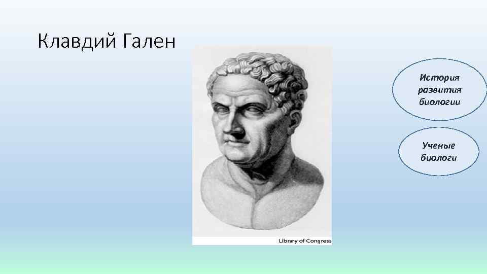 Клавдий Гален История развития биологии Ученые биологи 