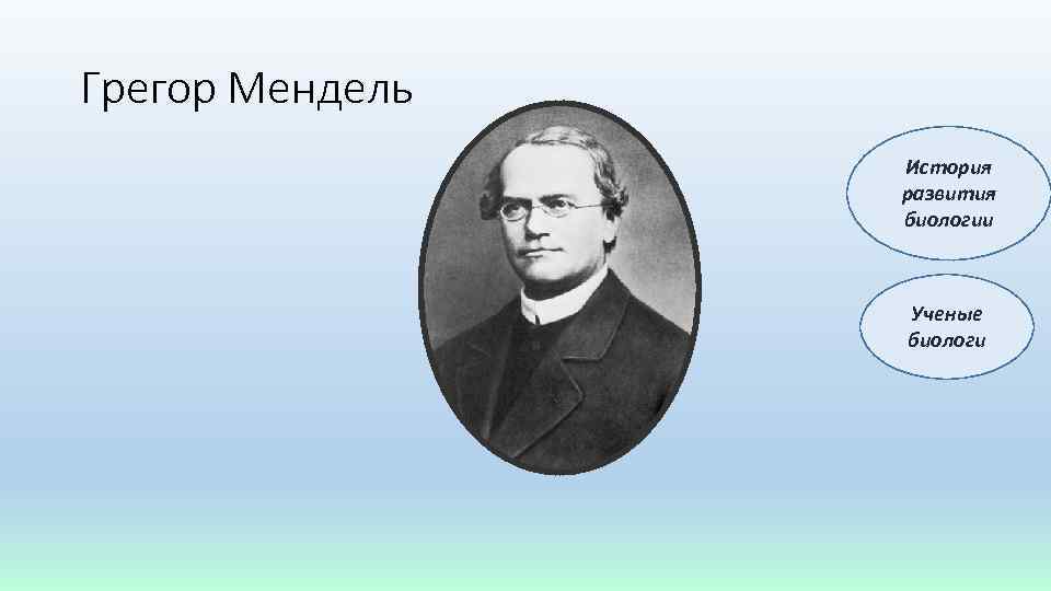 Грегор Мендель История развития биологии Ученые биологи 