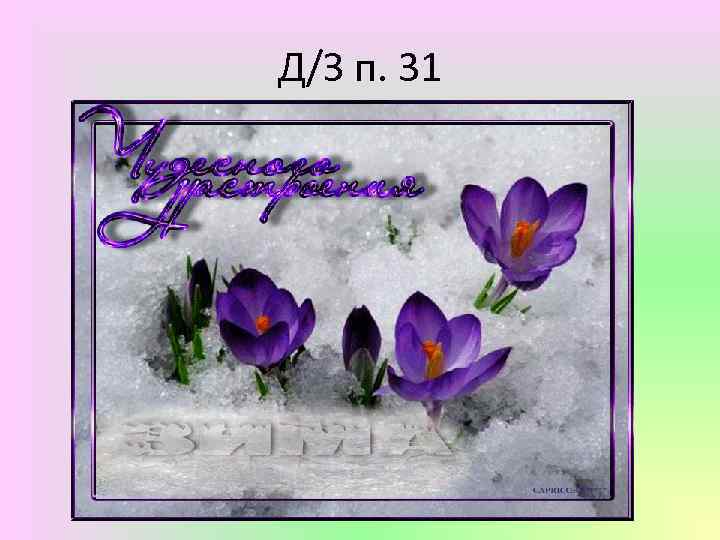 Д/З п. 31 