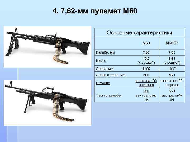 4. 7, 62 -мм пулемет М 60 