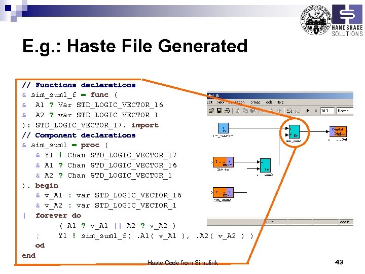 E. g. : Haste File Generated // Functions declarations & sim_sum 1_f = func