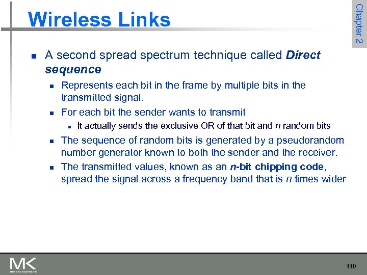 n Chapter 2 Wireless Links A second spread spectrum technique called Direct sequence n