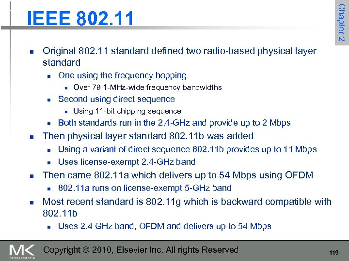 Chapter 2 IEEE 802. 11 n Original 802. 11 standard defined two radio-based physical