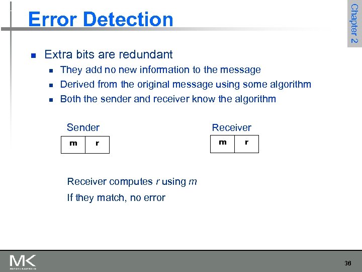 Chapter 2 Error Detection n Extra bits are redundant n n n They add