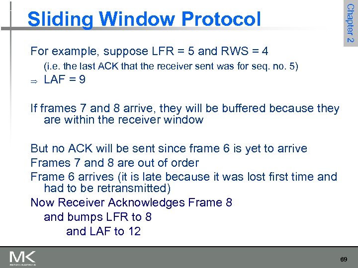 Chapter 2 Sliding Window Protocol For example, suppose LFR = 5 and RWS =