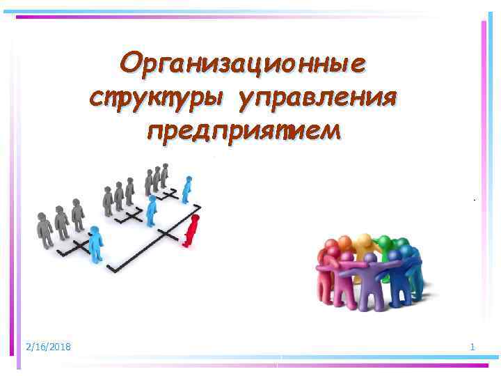 Организационные структуры управления предприятием 2/16/2018 1 