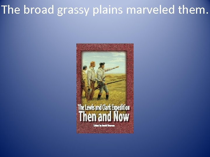 The broad grassy plains marveled them. 