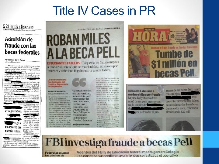Title IV Cases in PR 