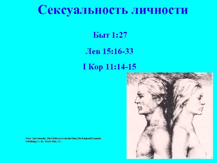Cексуальность личности Быт 1: 27 Лев 15: 16 -33 I Кор 11: 14 -15