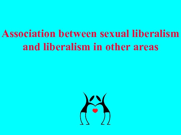 Association between sexual liberalism and liberalism in other areas 