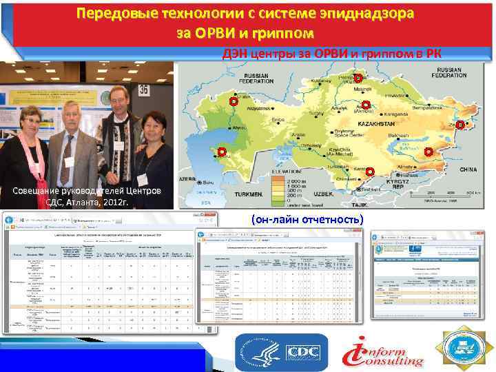 Передовые технологии с системе эпиднадзора за ОРВИ и гриппом ДЭН центры за ОРВИ и