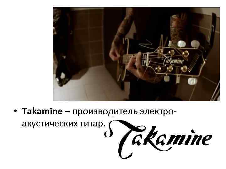  • Takamine – производитель электроакустических гитар. 