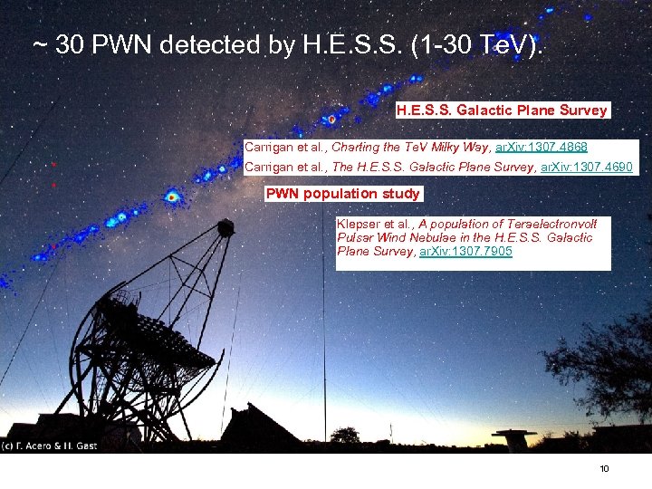 ~ 30 PWN detected by H. E. S. S. (1 -30 Te. V). H.