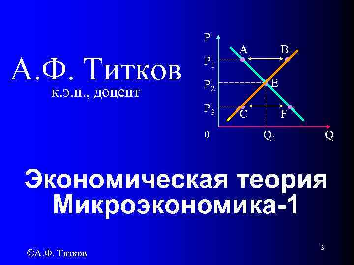 P А. Ф. Титков к. э. н. , доцент P 1 P 2 P