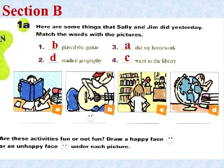 Section B b d a c 