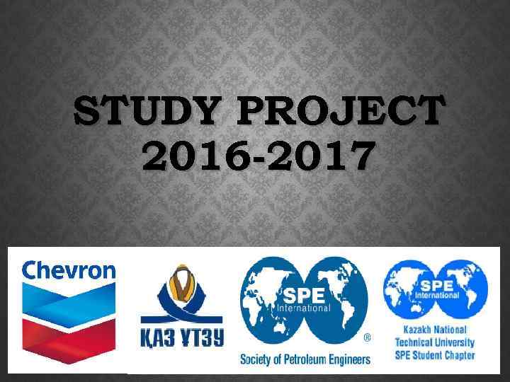 STUDY PROJECT 2016 -2017 