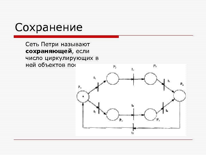 Сеть оставлять. +Числовые сети Петри.. Ординарная сеть Петри. Сохраняющая сеть Петри. Анализ сети Петри.