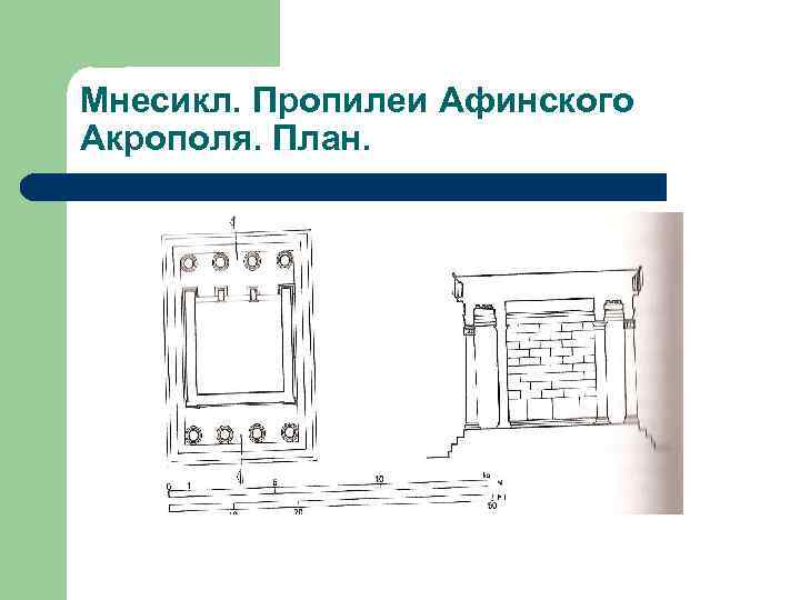 Мнесикл. Пропилеи Афинского Акрополя. План. 