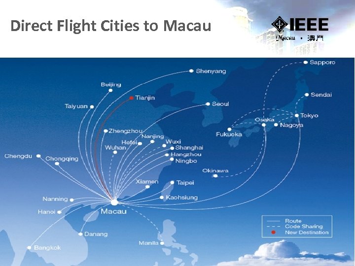 Direct Flight Cities to Macau 