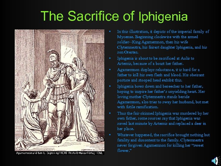 The Sacrifice of Iphigenia • • • In this illustration, it depicts of the