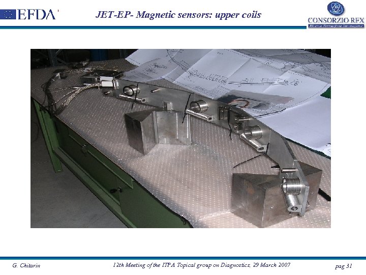 JET-EP- Magnetic sensors: upper coils G. Chitarin 12 th Meeting of the ITPA Topical