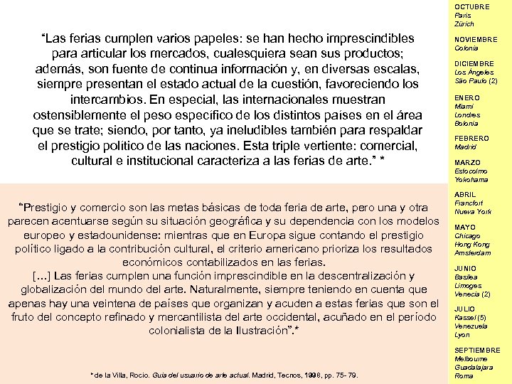 OCTUBRE París Zürich “Las ferias cumplen varios papeles: se han hecho imprescindibles para articular