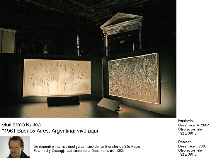 Guillermo Kuitca *1961 Buenos Aires, Argentina; vive aquí. De renombre internacional ya participó de