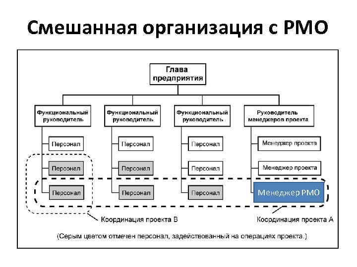 Смешанная организация с PMO Менеджер PMO 