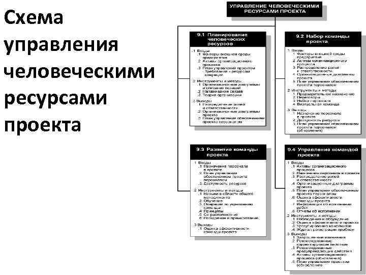 Cхема управления человеческими ресурсами проекта 