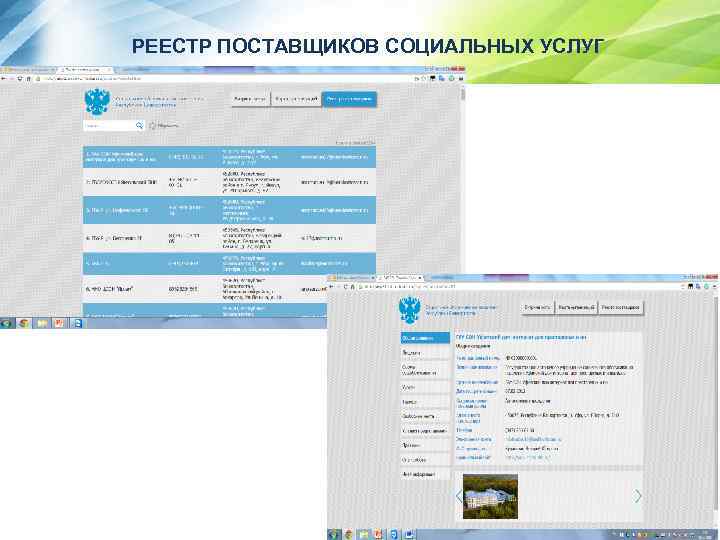РЕЕСТР ПОСТАВЩИКОВ СОЦИАЛЬНЫХ УСЛУГ 