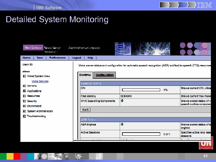 IBM Software Detailed System Monitoring 53 
