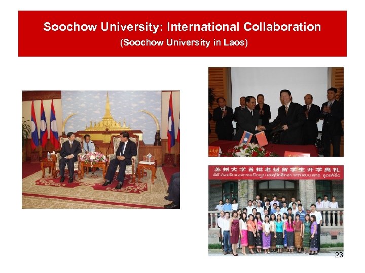 Soochow University: International Collaboration (Soochow University in Laos) 23 
