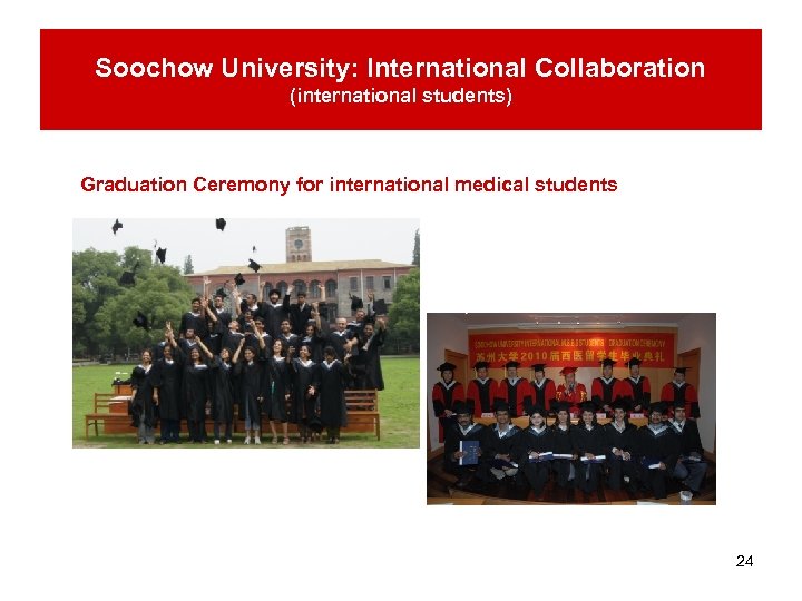 Soochow University: International Collaboration (international students) Graduation Ceremony for international medical students 24 