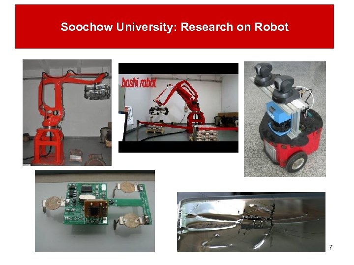 标志性成果 3——机器人及微系统 Soochow University: Research on Robot 科学研究 7 