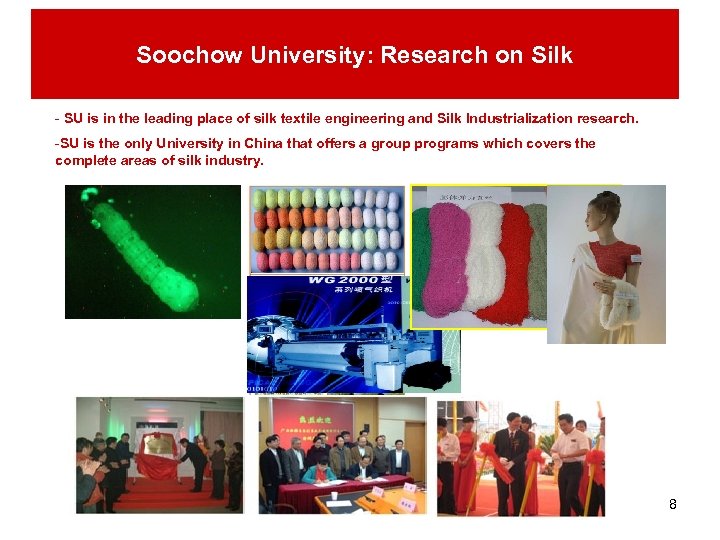 Soochow University: Research on Silk - SU is in the leading place of silk
