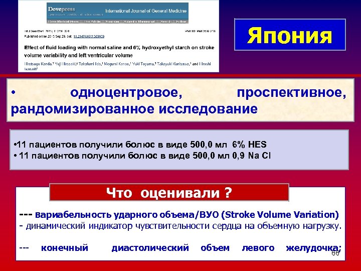 Япония • одноцентровое, проспективное, рандомизированное исследование • 11 пациентов получили болюс в виде 500,