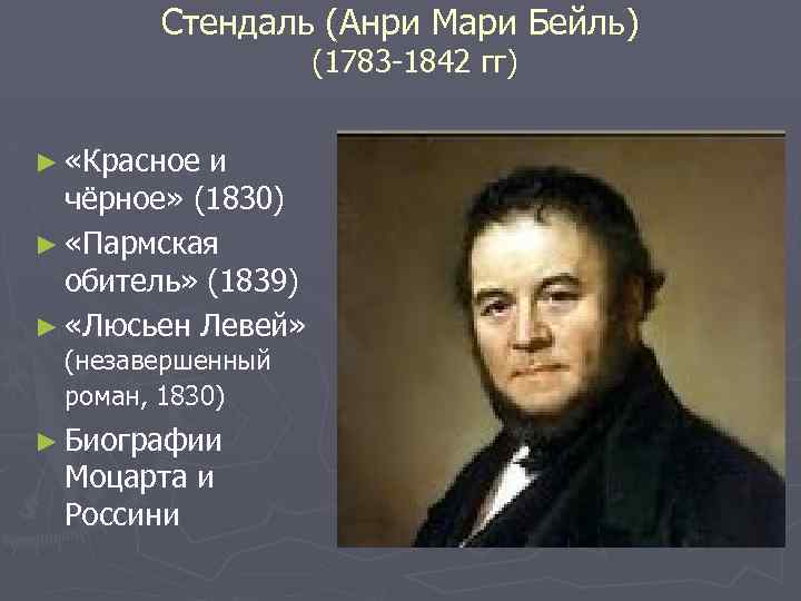 Стендаль красное и черное презентация к уроку литературы 10 класс