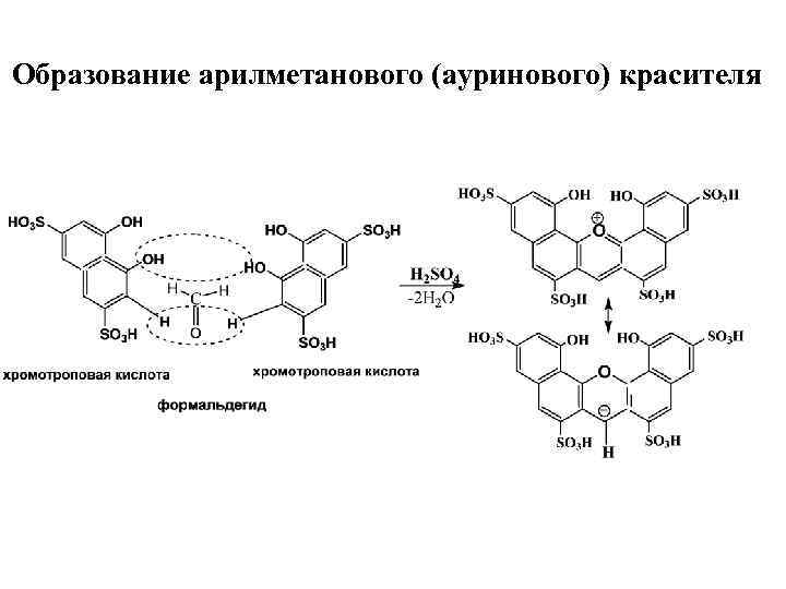 Образование арилметанового (ауринового) красителя 