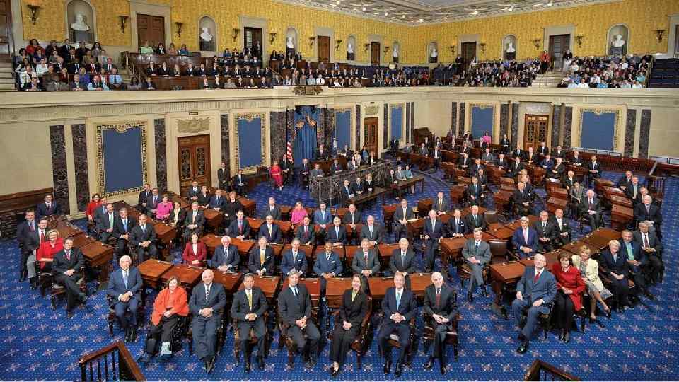 United States Senate Republican (54) Democratic (44) Independent (caucusing with Democrats) (2) 